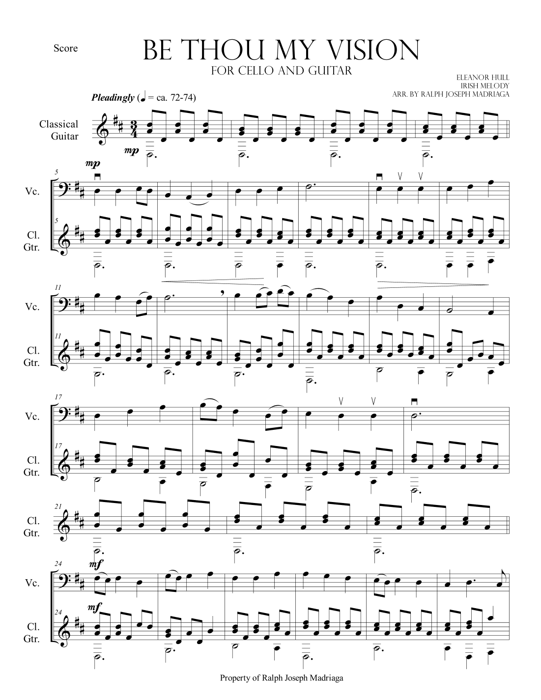 Be Thou My Vision (arr. Ralph Joseph Madriaga)