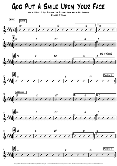 God Put A Smile Upon Your Face (arr. Jonah Oliva)