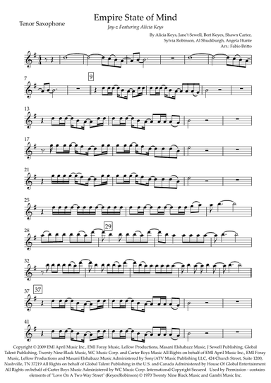 Empire State Of Mind (arr. Fabio Britto)