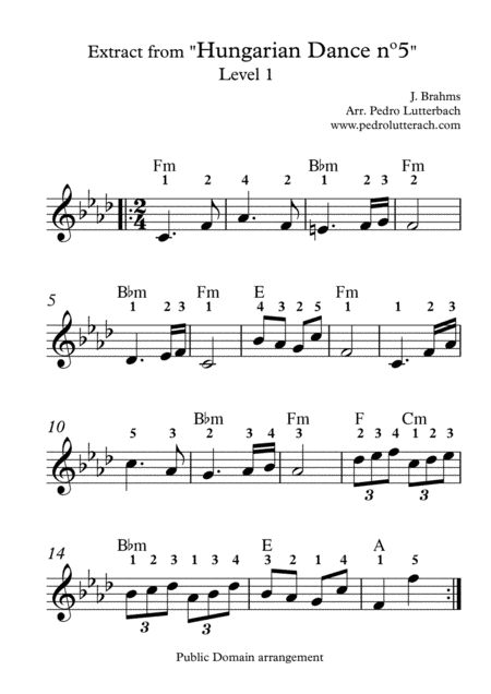 Hungarian Dance nº5 - Brahms (arr. Pedro Lutterbach)