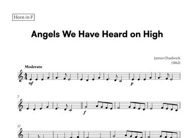 Angels we have heard on high (for French Horn) (arr. Cadenza Editions)