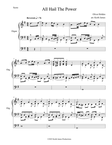 All Hail The Power Of Jesus' Name I (Organ) (arr. Keith James)