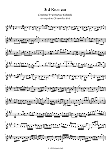 Ricercar No. 3 (arr. Silent Home Records)