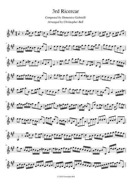 Ricercar No. 3 (arr. Silent Home Records)