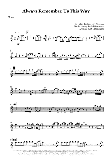 Always Remember Us This Way (arr. P.H. Damasceno)