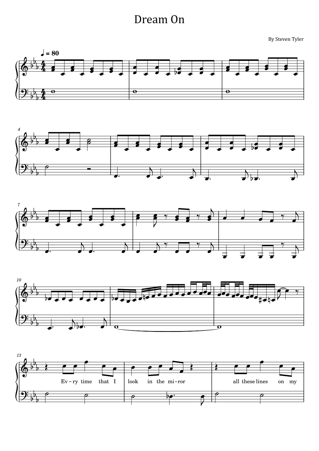 Dream On (arr. poon)
