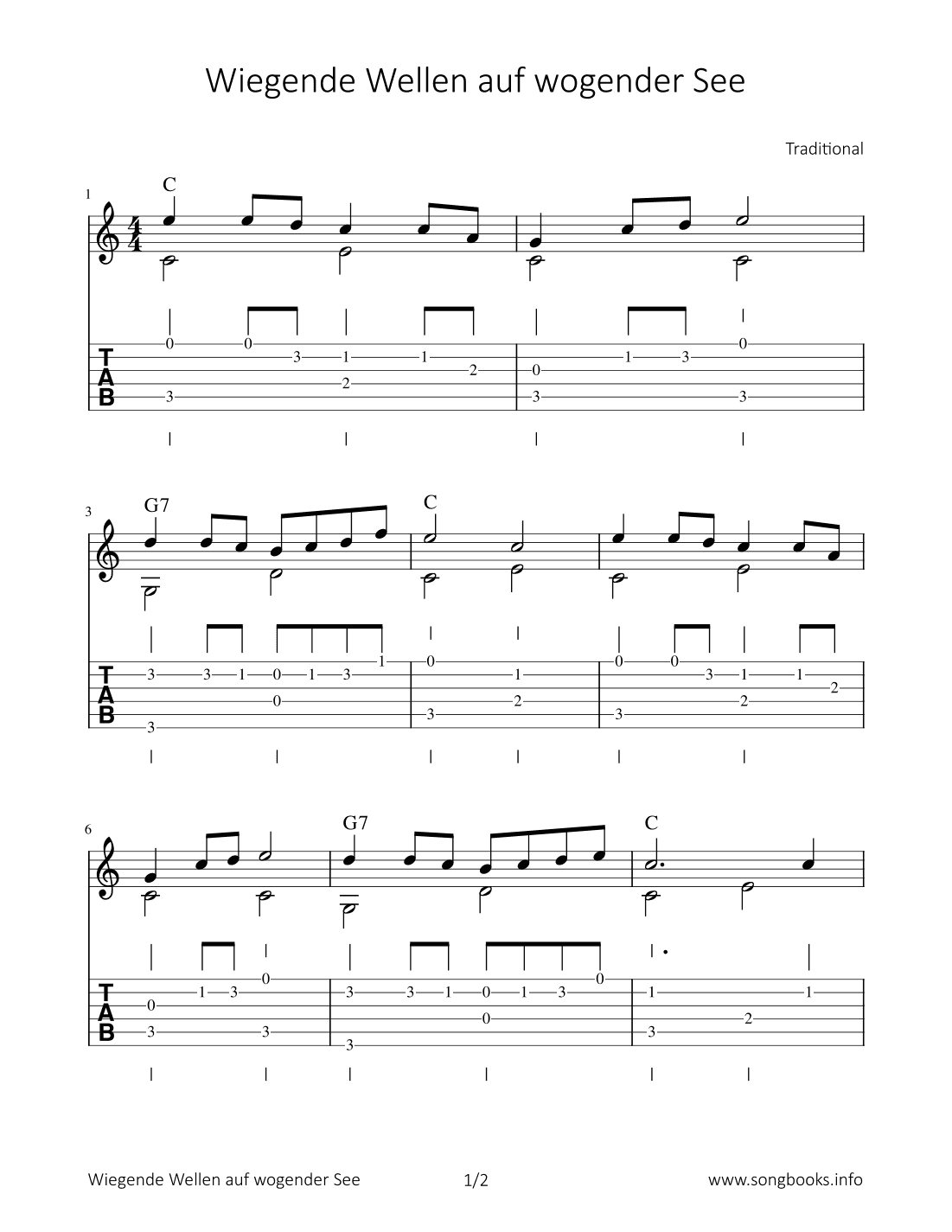 Wiegende Wellen auf wogender See (arr. Bettina Schipp)