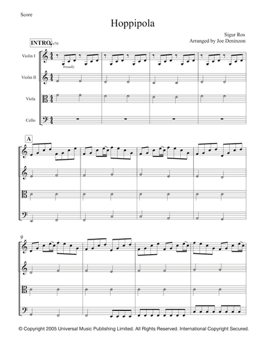 Hoppipolla (arr. Joe Deninzon)