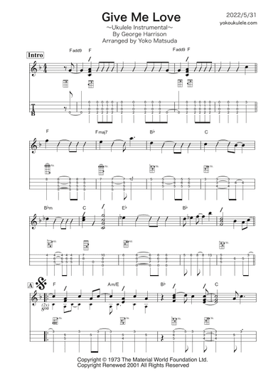 Give Me Love (give Me Peace On Earth) (arr. Yoko Matsuda)