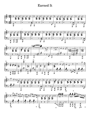 Earned It (fifty Shades Of Grey) (arr. The Weeknd)