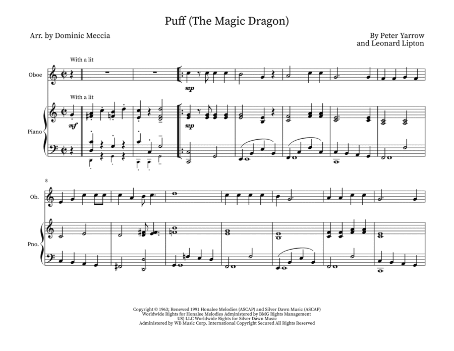 Puff The Magic Dragon (arr. Dominic Meccia)