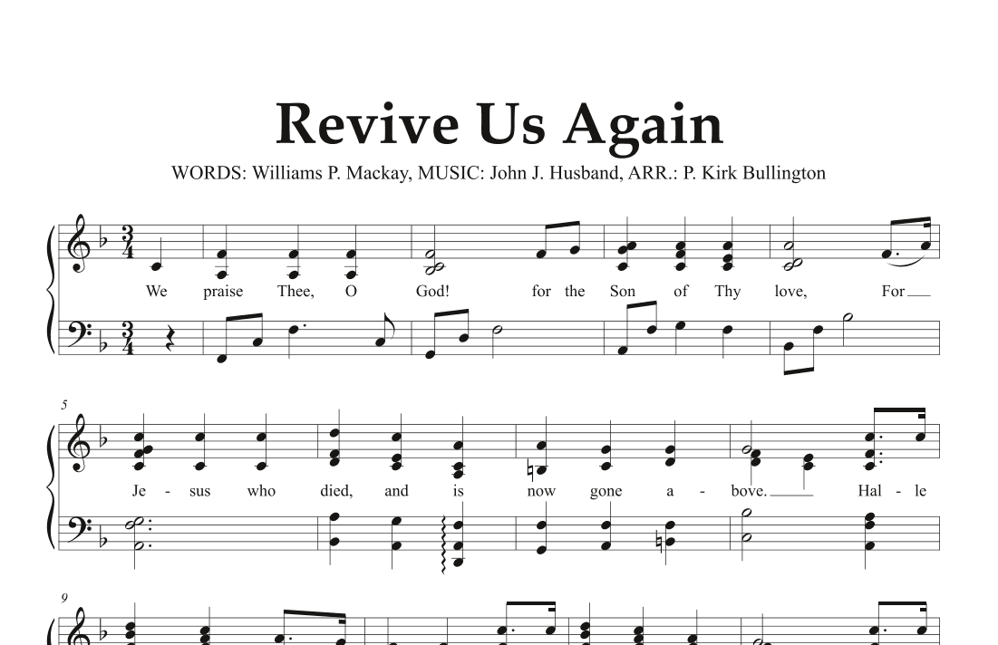 Revive Us Again (Alternate Contemporary Harmonization) (arr. Phillip Kirk Bullington)