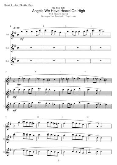 Angels We Have Heard On High (arr. Tsuyoshi Yogoiruma)