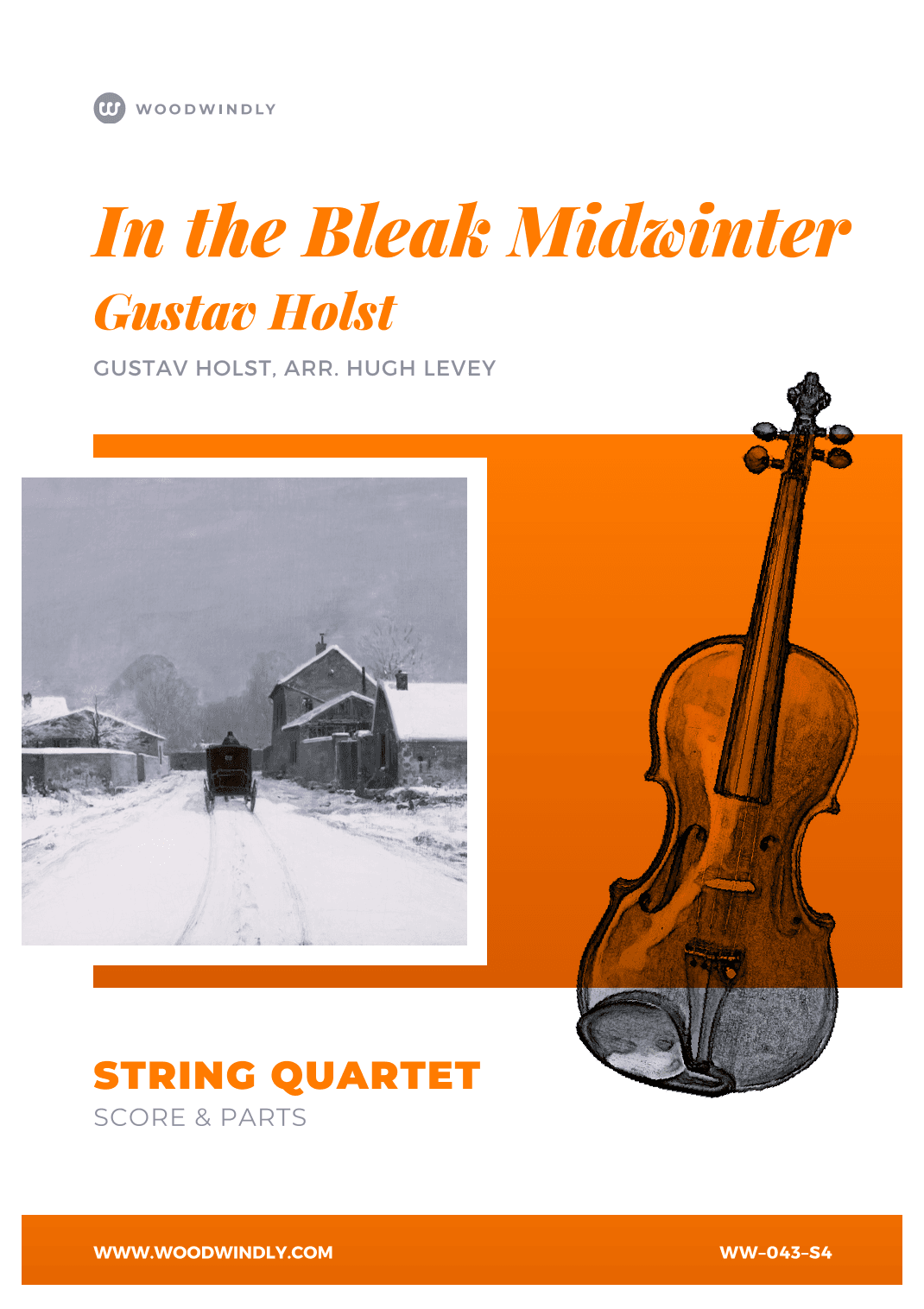 In the Bleak Midwinter arranged for String Quartet by Hugh Levey (arr. Hugh Levey)