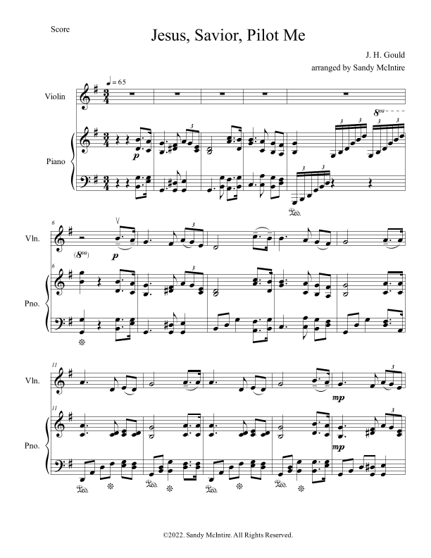 Jesus, Savior, Pilot Me (arr. Sandy McIntire)