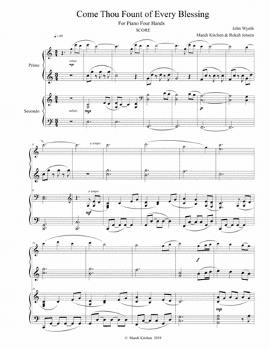 Come Thou Fount Piano Duet (arr. Mandi Kitchen, Bekah Jensen)