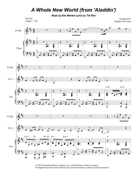 A Whole New World (from 'Aladdin') (arr. Stephen DeCesare)