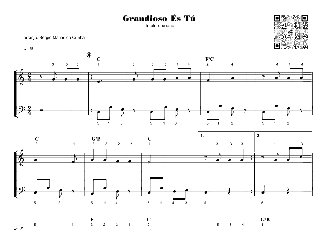 Grandioso és Tú (arr. Sérgio Matias da Cunha)