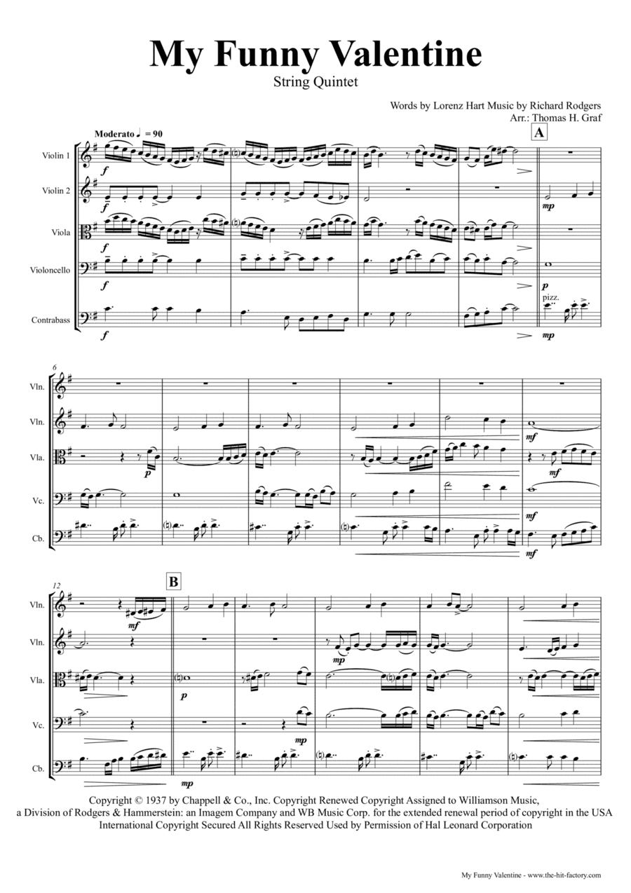 My Funny Valentine (arr. Thomas H. Graf)