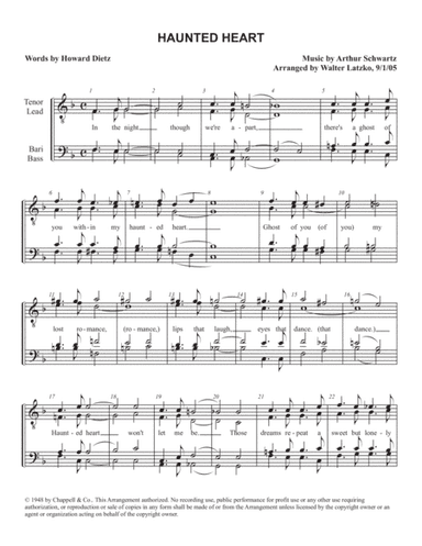 Haunted Heart (arr. Walter Latzko)