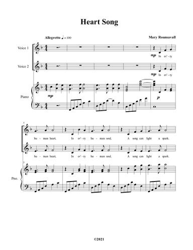 Heart Song (2 Part with Piano Accompaniment)