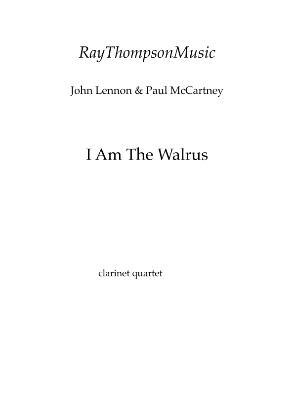 I Am The Walrus (arr. Ray Thompson)