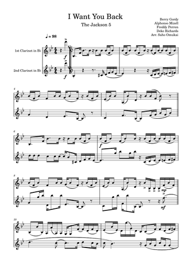 I Want You Back (arr. Saho Omukai)