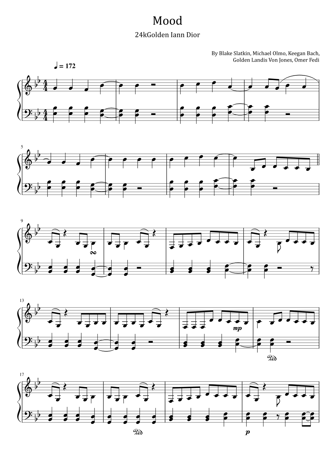 Mood (arr. poon)