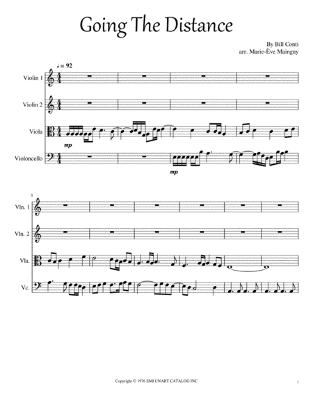 Going The Distance (arr. Marie-Ève Mainguy)