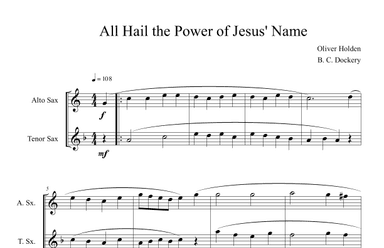 All Hail the Power of Jesus' Name (Alto and Tenor Sax Duet) (arr. B. C. Dockery)