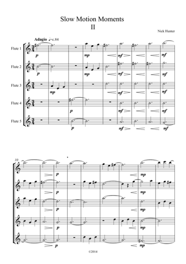 Slow Motion Moments for Flute Choir