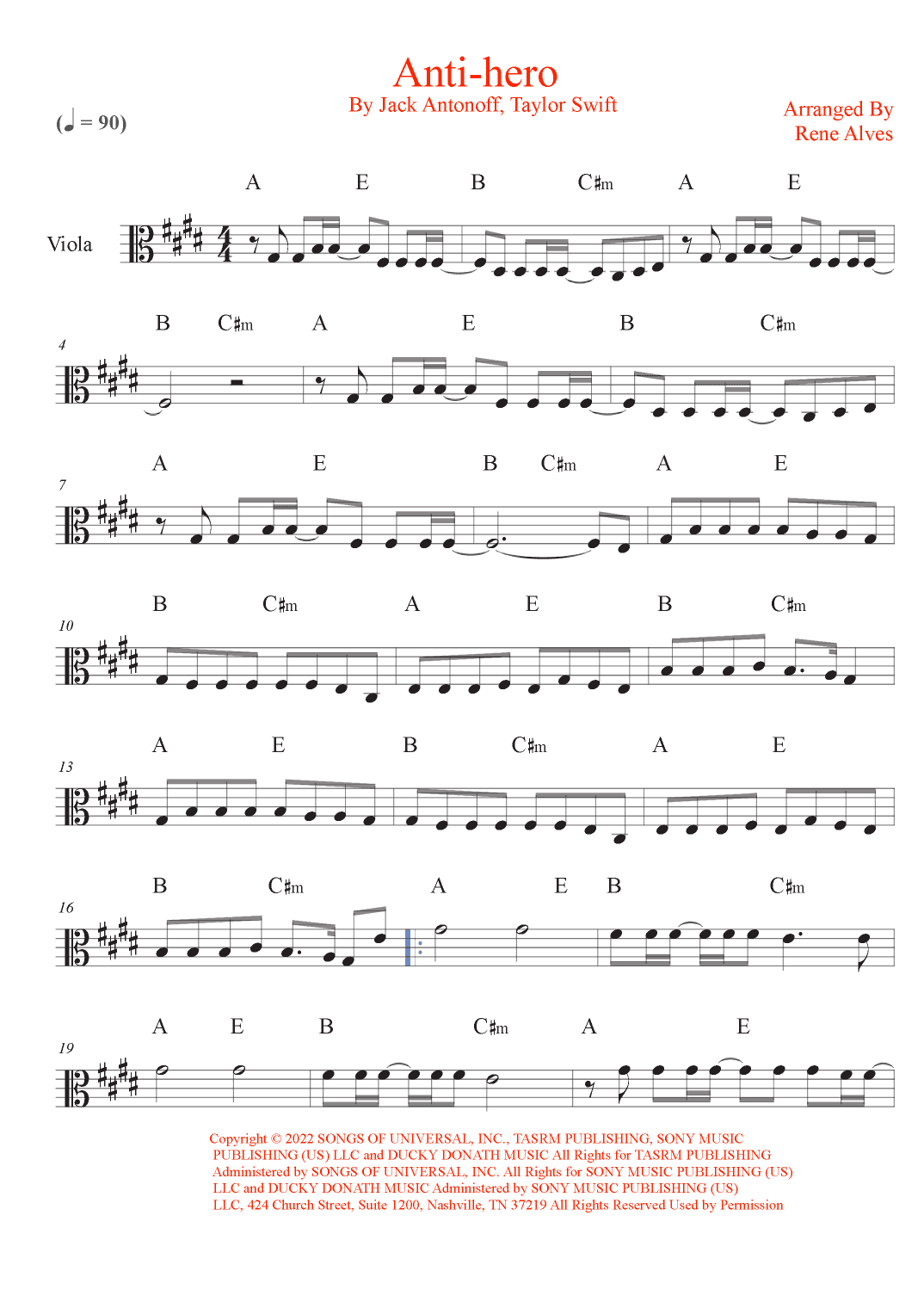 Anti-hero (arr. Rene Alves)