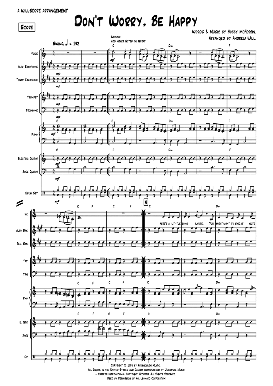 Don't Worry, Be Happy (arr. Andrew Will)