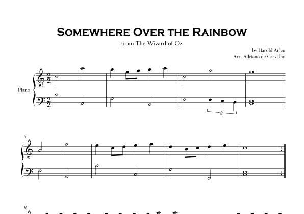 Somewhere Over The Rainbow/what A Wonderful World (arr. Freire Carvalho Editorac?o)