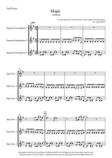 Magic (arr. Fabio Britto)