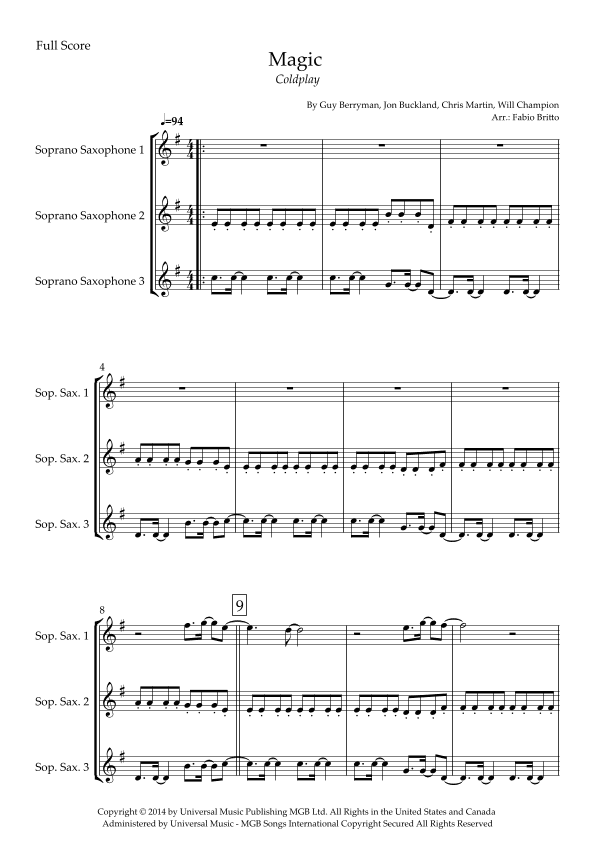 Magic (arr. Fabio Britto)