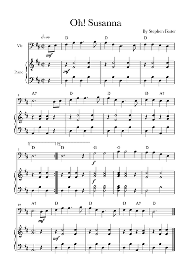 Oh! Susanna (arr. Glauco Fernandes)