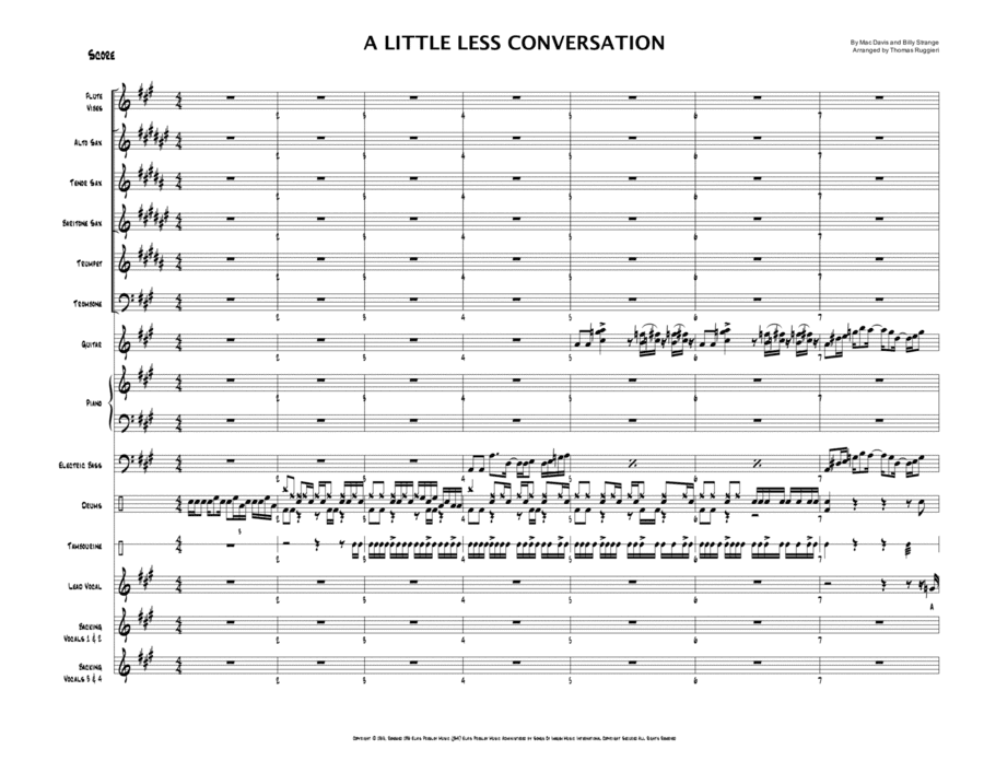 A Little Less Conversation (arr. Thomas Ruggieri)