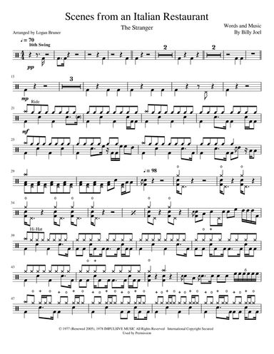 Scenes From An Italian Restaurant (arr. Logan Bruner)