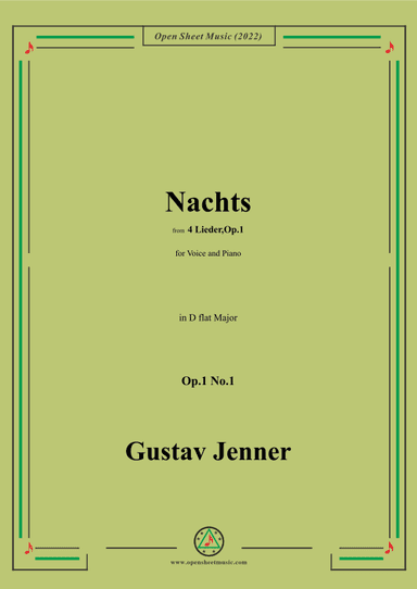 Jenner-Nachts,in D flat Major,Op.1 No.1 (arr. OSM Press)