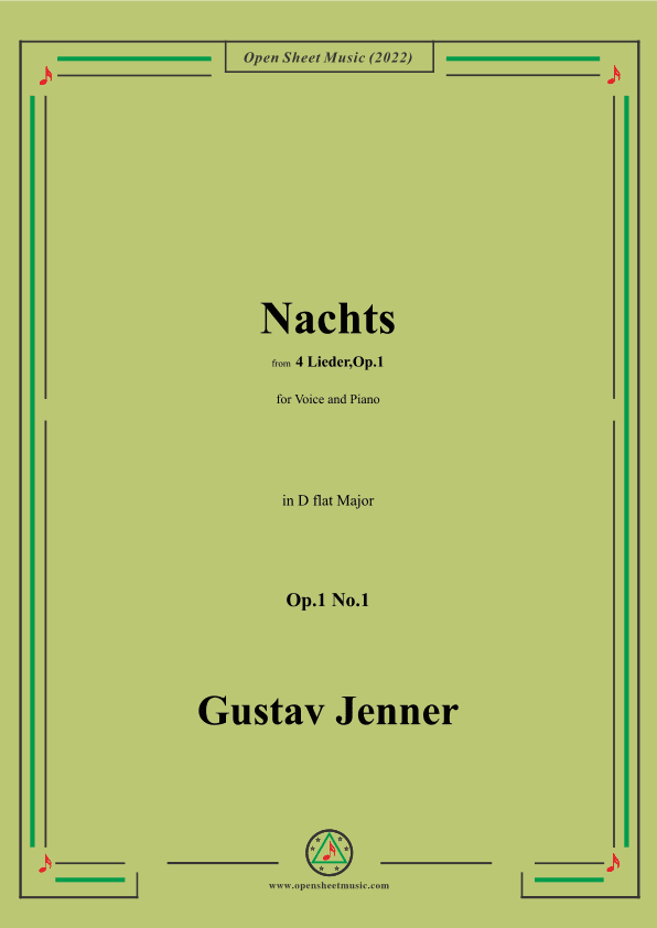 Jenner-Nachts,in D flat Major,Op.1 No.1 (arr. OSM Press)
