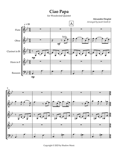 Ciao Papa (arr. Jacob Smith Jr)