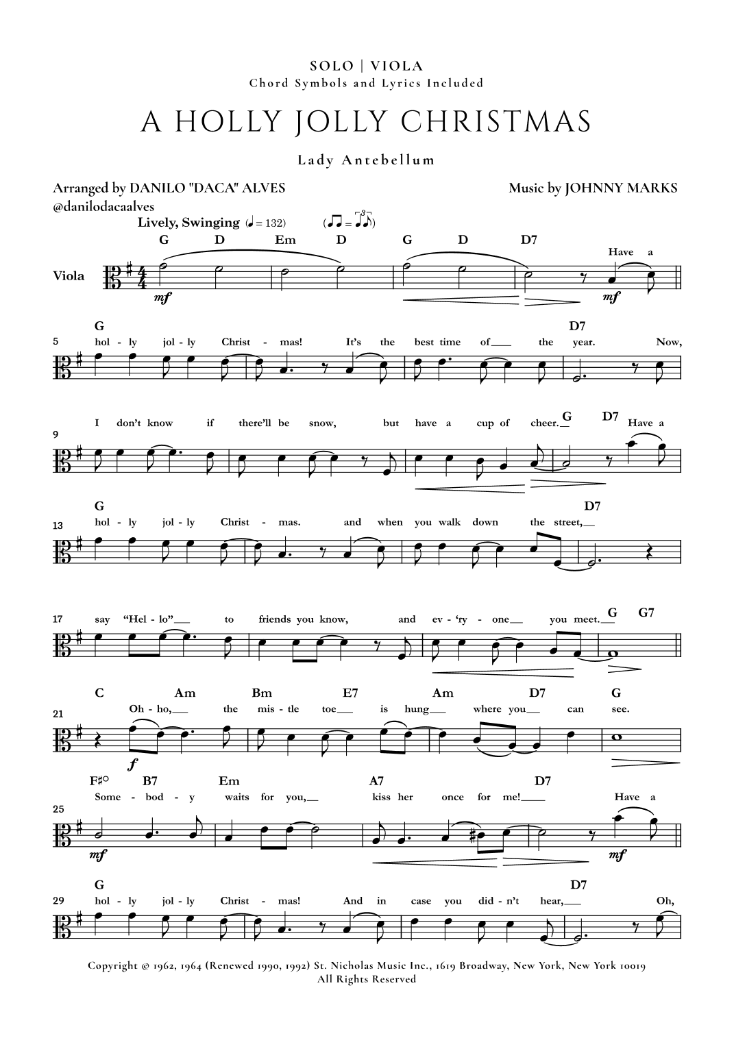 A Holly Jolly Christmas (arr. Danilo "Daca" Alves)