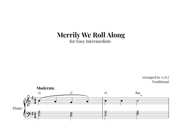 Merrily We Roll Along (arr. GDJ)