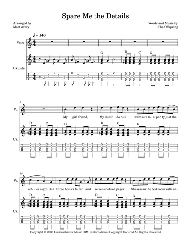 Spare Me The Details (arr. Matt Avery)