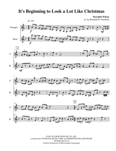 It's Beginning To Look Like Christmas (arr. Kenneth D. Friedrich)