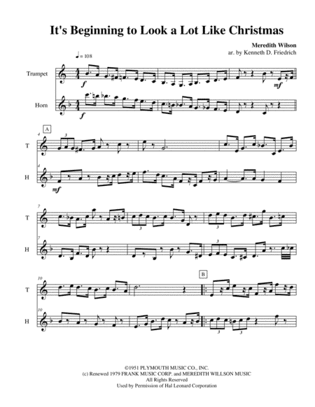 It's Beginning To Look Like Christmas (arr. Kenneth D. Friedrich)