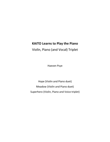 KAITO Learns to play the Piano (duet and triplet)
