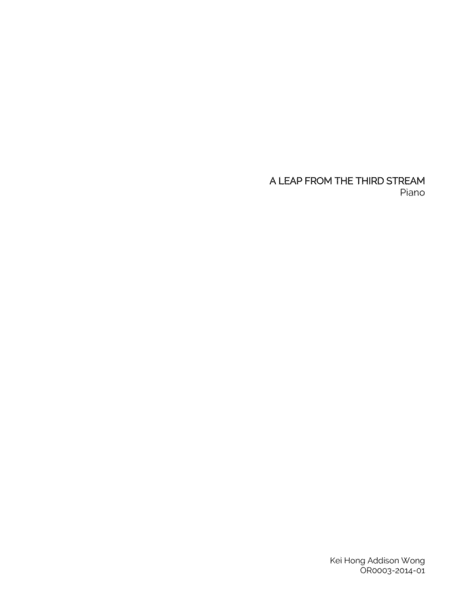 A Leap from the Third Stream (Solo Piano Part)