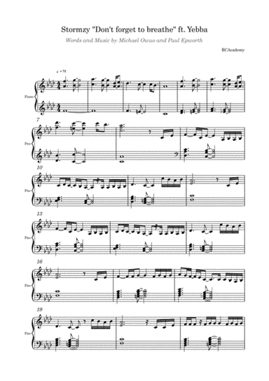 Don't Forget To Breathe (feat. Yebba) (arr. RCAcademy)